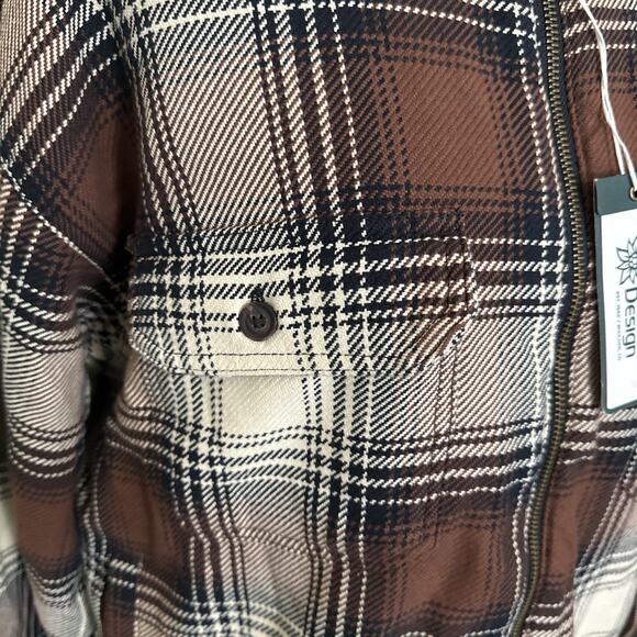 Alpine Design Shirt Jacket Shacket Women's Size Large Sherpa Lined Full Zip NEW - Picture 2 of 13